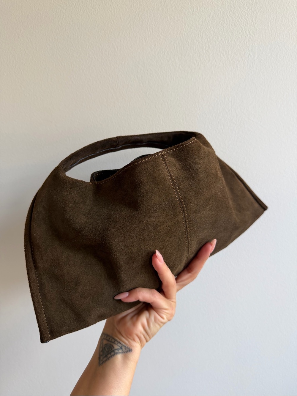 Jaja In The Moment  Suede Brown Minimalist Bag